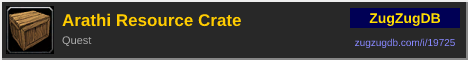 Arathi Resource Crate: forum signature banner