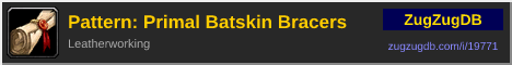 Pattern: Primal Batskin Bracers: forum signature banner