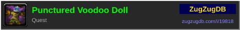 Punctured Voodoo Doll: forum signature banner