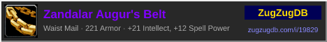 Zandalar Augur's Belt: forum signature banner