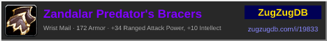Zandalar Predator's Bracers: forum signature banner