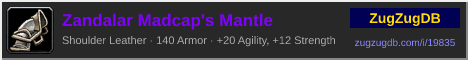 Zandalar Madcap's Mantle: forum signature banner