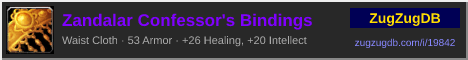 Zandalar Confessor's Bindings: forum signature banner