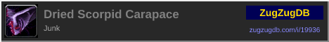 Dried Scorpid Carapace: forum signature banner