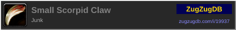 Small Scorpid Claw: forum signature banner