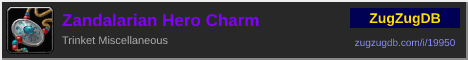 Zandalarian Hero Charm: forum signature banner