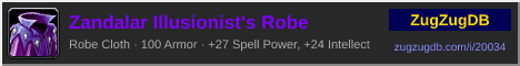 Zandalar Illusionist's Robe: forum signature banner