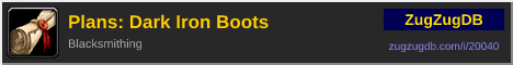 Plans: Dark Iron Boots: forum signature banner