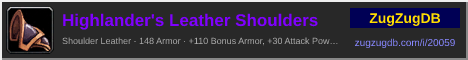Highlander's Leather Shoulders: forum signature banner