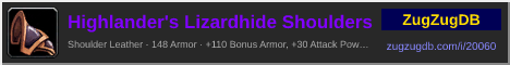 Highlander's Lizardhide Shoulders: forum signature banner