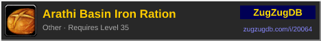 Arathi Basin Iron Ration: forum signature banner