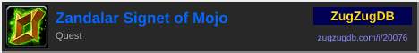 Zandalar Signet of Mojo: forum signature banner
