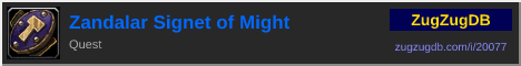 Zandalar Signet of Might: forum signature banner
