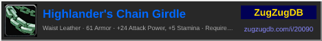 Highlander's Chain Girdle: forum signature banner
