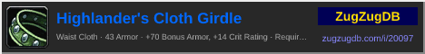 Highlander's Cloth Girdle: forum signature banner