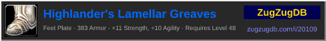 Highlander's Lamellar Greaves: forum signature banner
