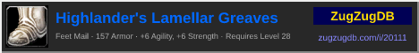 Highlander's Lamellar Greaves: forum signature banner