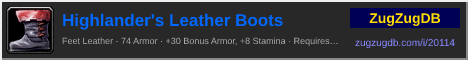 Highlander's Leather Boots: forum signature banner