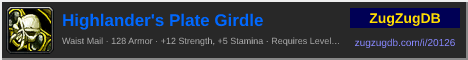 Highlander's Plate Girdle: forum signature banner
