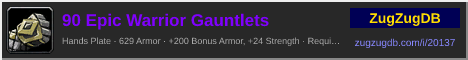 90 Epic Warrior Gauntlets: forum signature banner