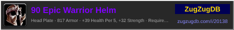 90 Epic Warrior Helm: forum signature banner