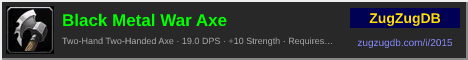 Black Metal War Axe: forum signature banner
