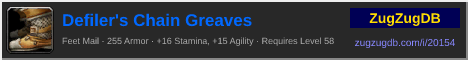 Defiler's Chain Greaves: forum signature banner