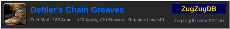 Defiler's Chain Greaves: forum signature banner