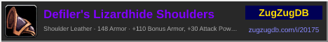 Defiler's Lizardhide Shoulders: forum signature banner