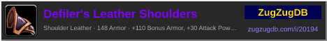 Defiler's Leather Shoulders: forum signature banner