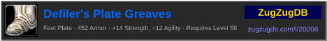 Defiler's Plate Greaves: forum signature banner