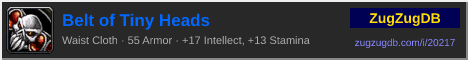 Belt of Tiny Heads: forum signature banner