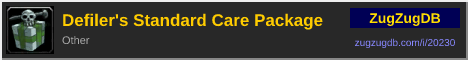 Defiler's Standard Care Package: forum signature banner