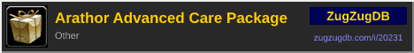 Arathor Advanced Care Package: forum signature banner