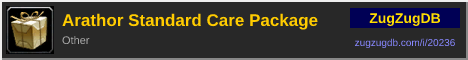 Arathor Standard Care Package: forum signature banner