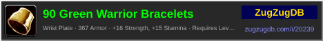 90 Green Warrior Bracelets: forum signature banner