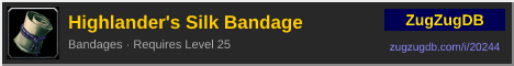 Highlander's Silk Bandage: forum signature banner