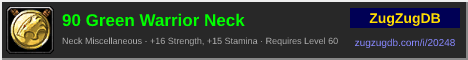 90 Green Warrior Neck: forum signature banner