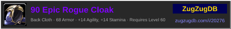 90 Epic Rogue Cloak: forum signature banner