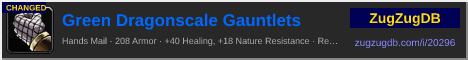 Green Dragonscale Gauntlets: forum signature banner