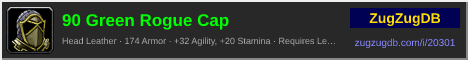 90 Green Rogue Cap: forum signature banner