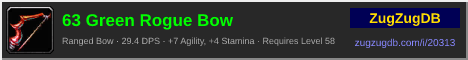 63 Green Rogue Bow: forum signature banner