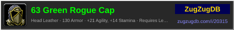 63 Green Rogue Cap: forum signature banner