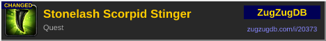 Stonelash Scorpid Stinger: forum signature banner