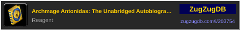 Archmage Antonidas: The Unabridged Autobiography: forum signature banner