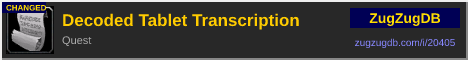 Decoded Tablet Transcription: forum signature banner
