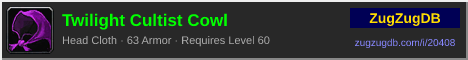 Twilight Cultist Cowl: forum signature banner