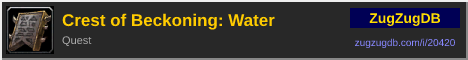 Crest of Beckoning: Water: forum signature banner