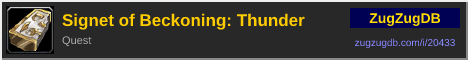 Signet of Beckoning: Thunder: forum signature banner
