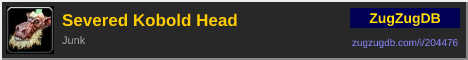 Severed Kobold Head: forum signature banner